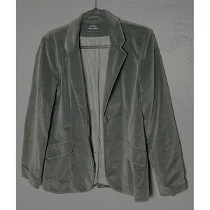 Vintage‎ Patty Woodard Grey Women's Crushed Velvet Blazer Size Small